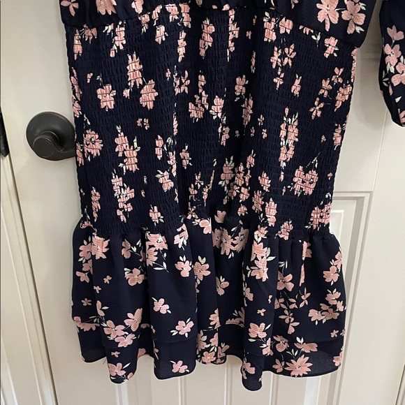 Premier Amour Navy Dress with Pink Floral Print NWT - Picture 5 of 9